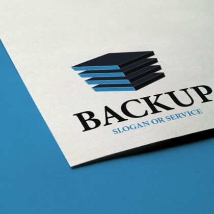 Logo Quadrat 3D Logo Staffel Datensicherung | Modernes Logo kaufen | LogoAtelier.eu