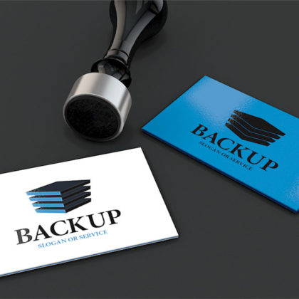 Logo Quadrat 3D Logo Staffel Datensicherung | Modernes Logo kaufen | LogoAtelier.eu