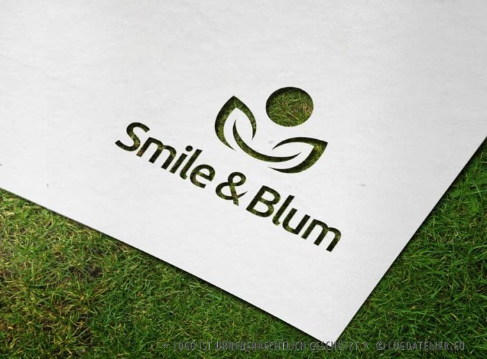 Logo Smile Blume Pflanzen Logo kaufen | Logoshop | LogoAtelier.eu