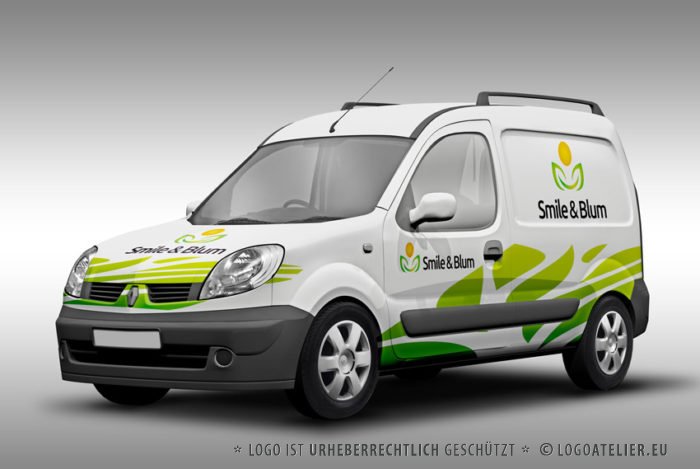 Logo Smile Blume Pflanzen Logo kaufen | Logoshop | LogoAtelier.eu