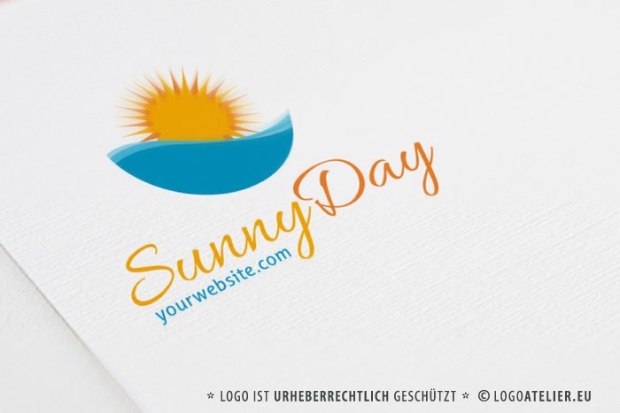 Logo Urlaub Sonne Wasser Cooles Logo kaufen LogoShop LogoAtelier.eu