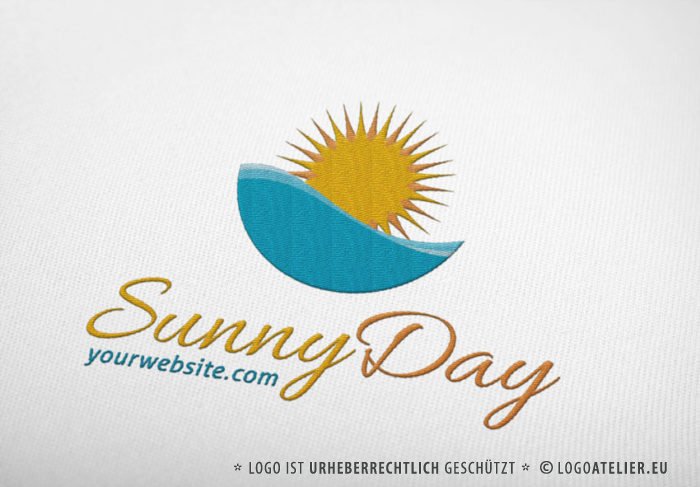 Logo Urlaub Sonne Wasser Cooles Logo kaufen LogoShop LogoAtelier.eu