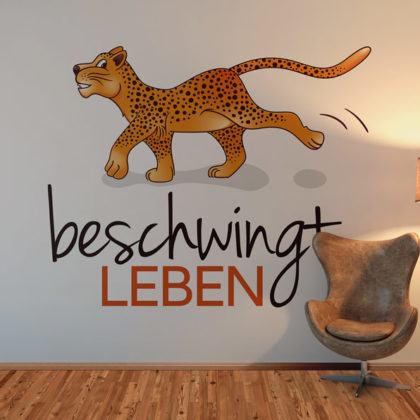 Logo Katze Gepard Leopard Tier Beschwingt Lustiges Logo kaufen LogoAtelier