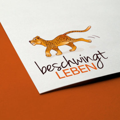 Logo Katze Gepard Leopard Tier Beschwingt Lustiges Logo kaufen LogoAtelier