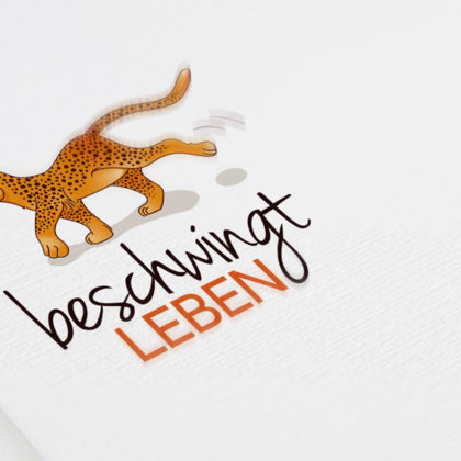 Logo Katze Gepard Leopard Tier Beschwingt Lustiges Logo kaufen LogoAtelier