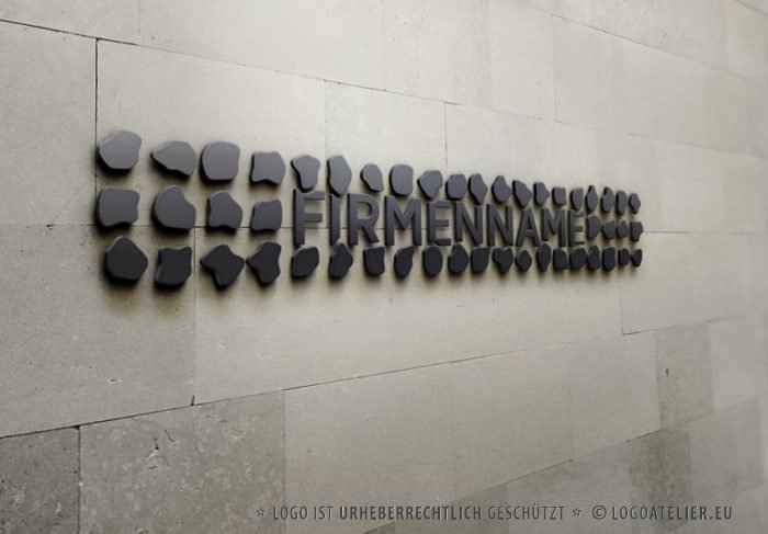 Logo Steine Zaun Mauer Natur Material Fertiges Logo kaufen LogoAtelier.eu