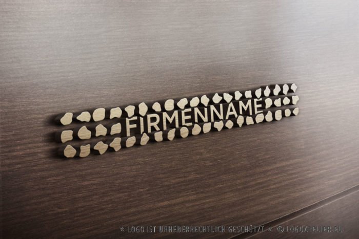 Logo Steine Zaun Mauer Natur Material Fertiges Logo kaufen LogoAtelier.eu