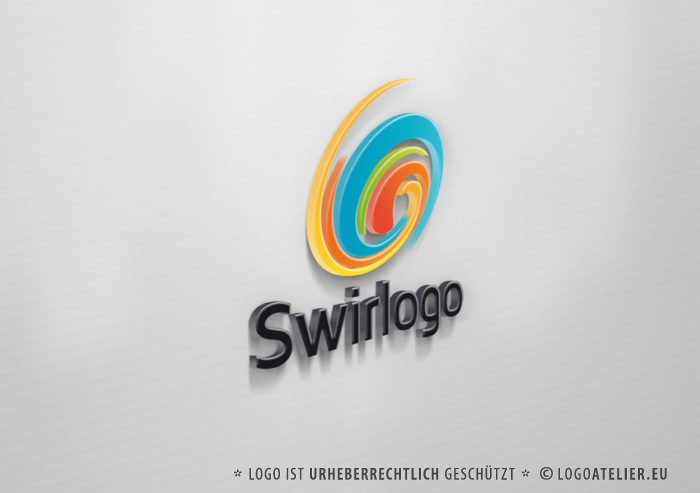 Logo Wirbel Strudel Bunt Frisch Bewegung Cooles Logo kaufen LogoAtelier.eu