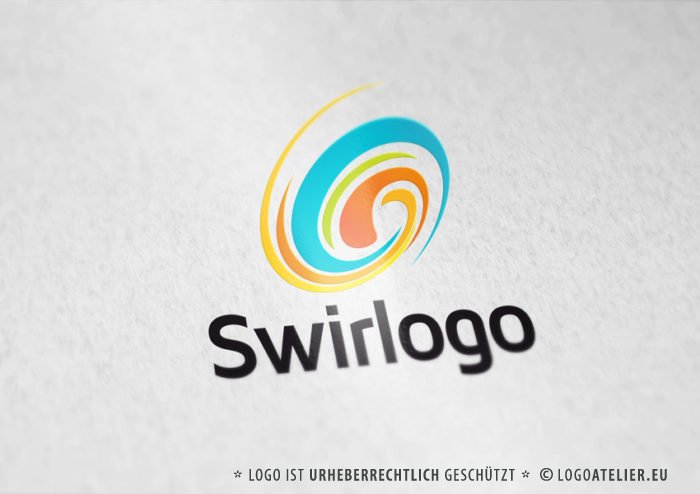 Logo Wirbel Strudel Bunt Frisch Bewegung Cooles Logo kaufen LogoAtelier.eu