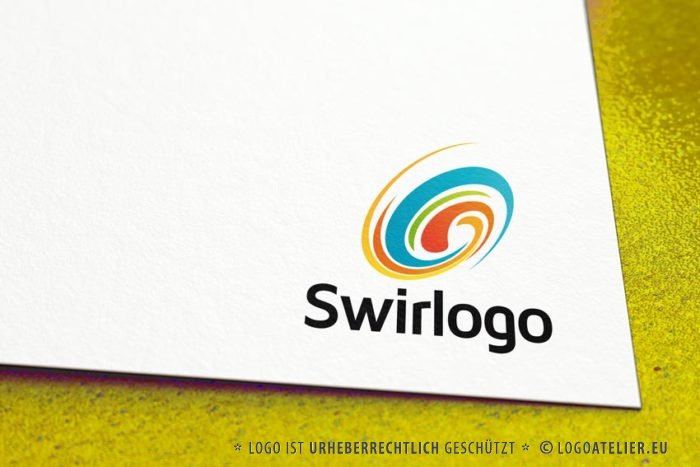 Logo Wirbel Strudel Bunt Frisch Bewegung Cooles Logo kaufen LogoAtelier.eu