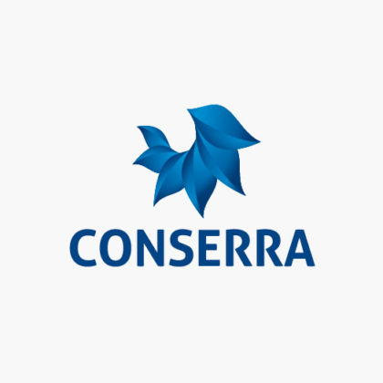 Logo Blumen Internet Software Pflanzen 3D Logo Blau | Fertige Logos kaufen | LogoShop Logoatelier.eu