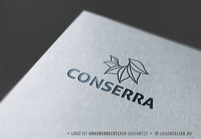 Logo Blumen Internet Software Pflanzen 3D Logo Blau | Fertige Logos kaufen | LogoShop Logoatelier.eu