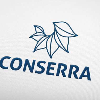 Logo Blumen Internet Software Pflanzen 3D Logo Blau | Fertige Logos kaufen | LogoShop Logoatelier.eu