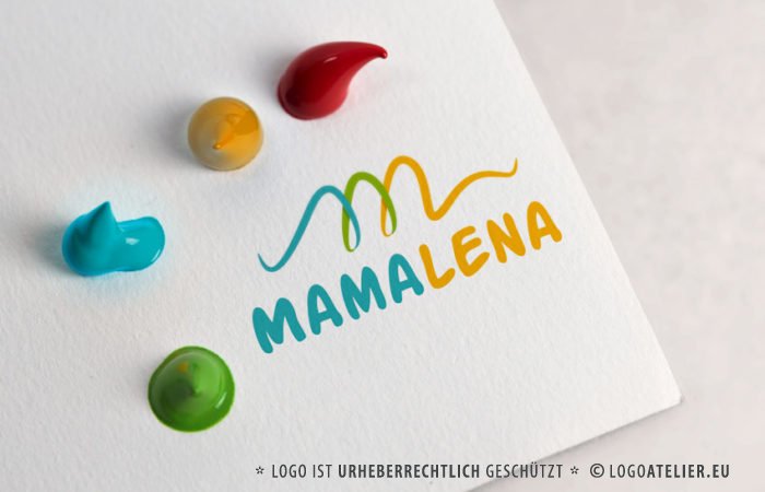 Logo Kinder Bunt Buchstabe M Buntes Logo kaufen Logoshop LogoAtelier.eu