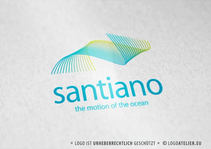 Logo Kurve Welle Bergauf Wasser Frisches Logo kaufen LogoAtelier.eu LogoShop