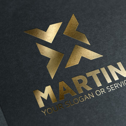 Logo Vier Pfeile Konstruktion Geometrisch Geometrie Kraft Planung Power Rot Fertiges Logo EXKLUSIV kaufen Logoshop LogoAtelier.eu