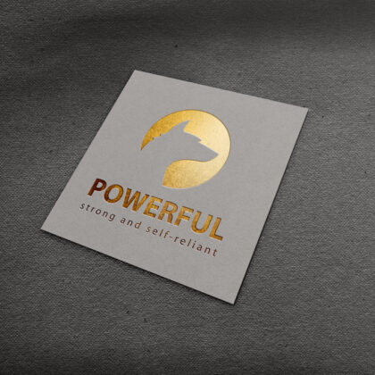 Logo Wolf Stark Selbstbewusst Nach vorne schaun Fuchs Industrie Kraftvoll Wissend Weisheit Fertiges Logo kaufen Logoshop Logoatelier.de