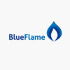 Logo Blaue Flamme kalt heiss fertiges Logo kaufen Logoshop Logoatelier.eu