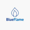 Logo Blaue Flamme kalt heiss fertiges Logo kaufen Logoshop Logoatelier.eu