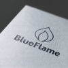 Logo Blaue Flamme kalt heiss fertiges Logo kaufen Logoshop Logoatelier.eu