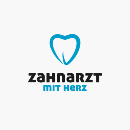 Zahnarzt mit Herz Logo professionelles Logo online kaufen LogoAtelier.eu Logoshop