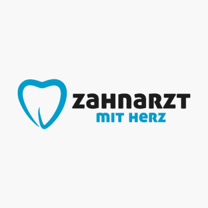 Zahnarzt mit Herz Logo professionelles Logo online kaufen LogoAtelier.eu Logoshop