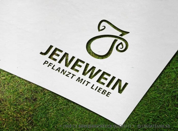 Logo Buchstabe J Pflanzen Herzen Garten Natur fertiges Logo kaufen LogoAtelier.eu