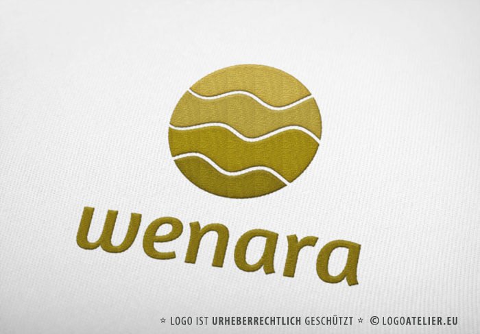 Logo Felder Welle Entspannung Bauernhof Simples Logo kaufen LogoShop LogoAtelier.eu