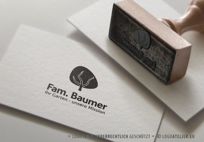 Logo Baum Garten Kraftvoll Fertiges Logo kaufen LogoShop LogoAtelier.eu
