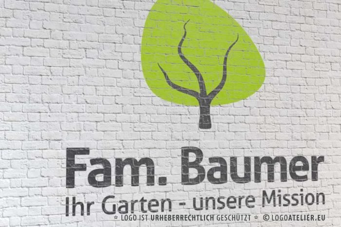 Logo Baum Garten Kraftvoll Fertiges Logo kaufen LogoShop LogoAtelier.eu