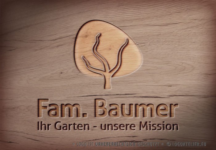 Logo Baum Garten Kraftvoll Fertiges Logo kaufen LogoShop LogoAtelier.eu
