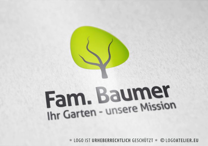 Logo Baum Garten Kraftvoll Fertiges Logo kaufen LogoShop LogoAtelier.eu