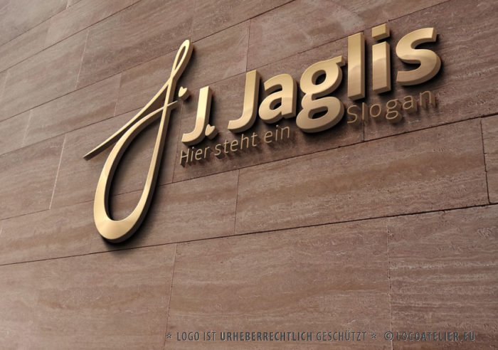 Logo Buchstabe J Herzen Gezeichnet Schwungvoll Dynamisch fertiges Logo kaufen LogoAtelier