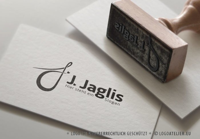 Logo Buchstabe J Herzen Gezeichnet Schwungvoll Dynamisch fertiges Logo kaufen LogoAtelier