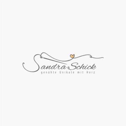 Logo Buchstabe S Herz Naehen Naehmaschine Naehnadel Nadel elegantes Logo-kaufen LogoShop LogoAtelier