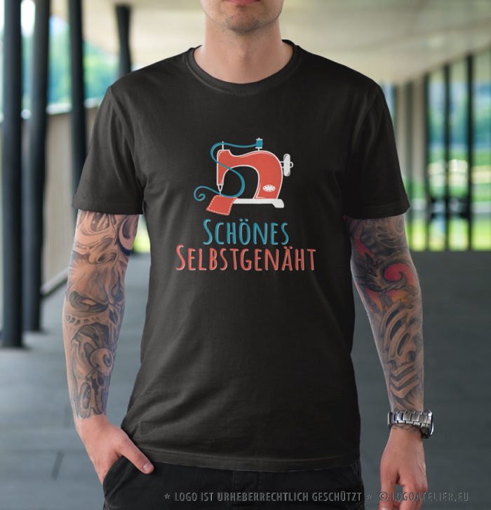 Logo Nähen Nähmaschine Handgemacht Selbstgemacht Handarbeit Fertiges Logo kaufen LogoShop LogoAtelier