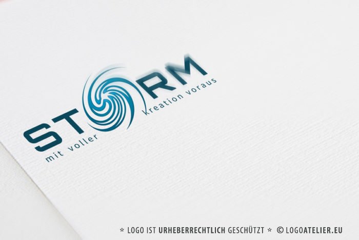 Logo Wirbelsturm Kreationen Kraftvoll Sturm Fertiges Logo kaufen LogoShop LogoAtelier