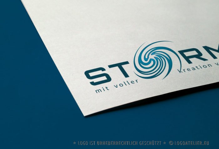Logo Wirbelsturm Kreationen Kraftvoll Sturm Fertiges Logo kaufen LogoShop LogoAtelier