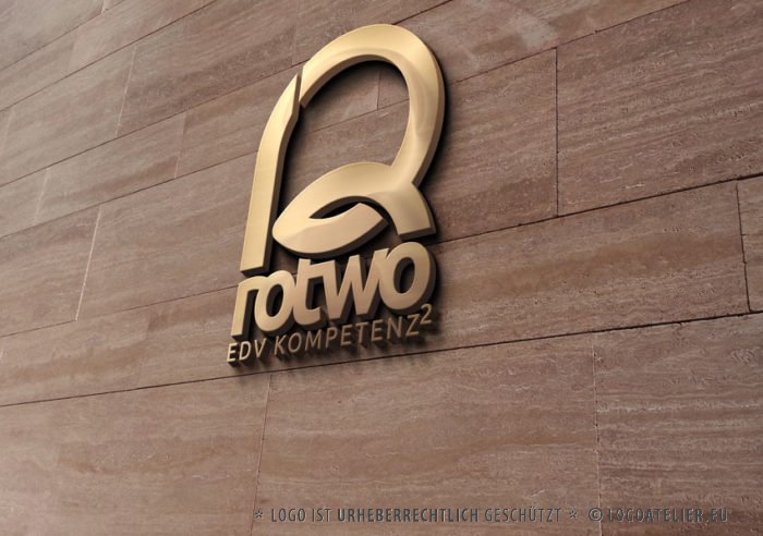 Logo Buchstabe R Zahl 2 Simples Logo exklusiv kaufen LogoShop LogoAtelier