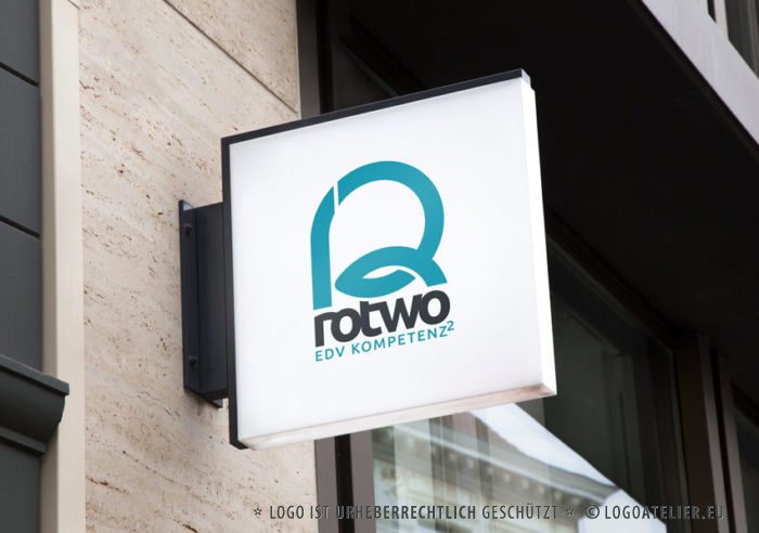 Logo Buchstabe R Zahl 2 Simples Logo exklusiv kaufen LogoShop LogoAtelier