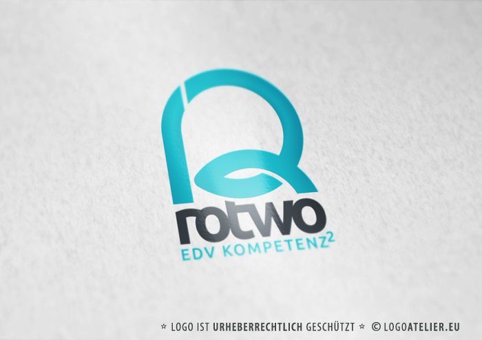 Logo Buchstabe R Zahl 2 Simples Logo exklusiv kaufen LogoShop LogoAtelier