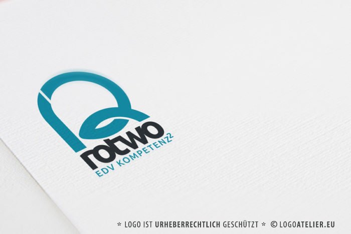 Logo Buchstabe R Zahl 2 Simples Logo exklusiv kaufen LogoShop LogoAtelier