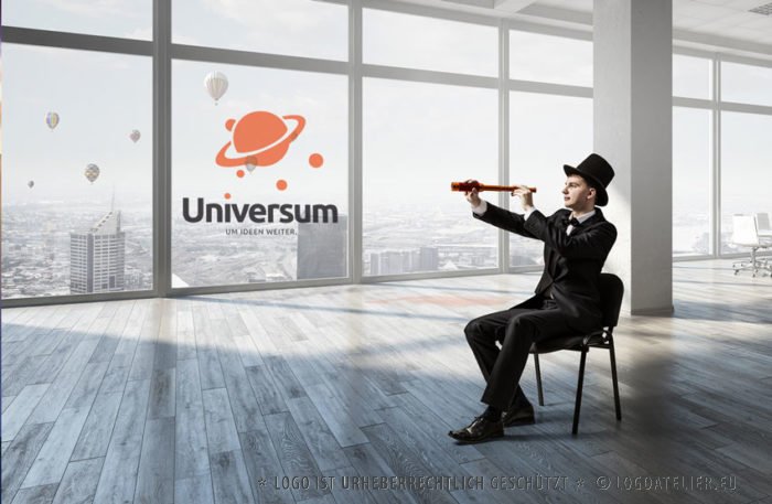 Logo Planeten Universum Weltall Weite Monde Vielfalt Cooles Logo kaufen LogoShop LogoAtelier