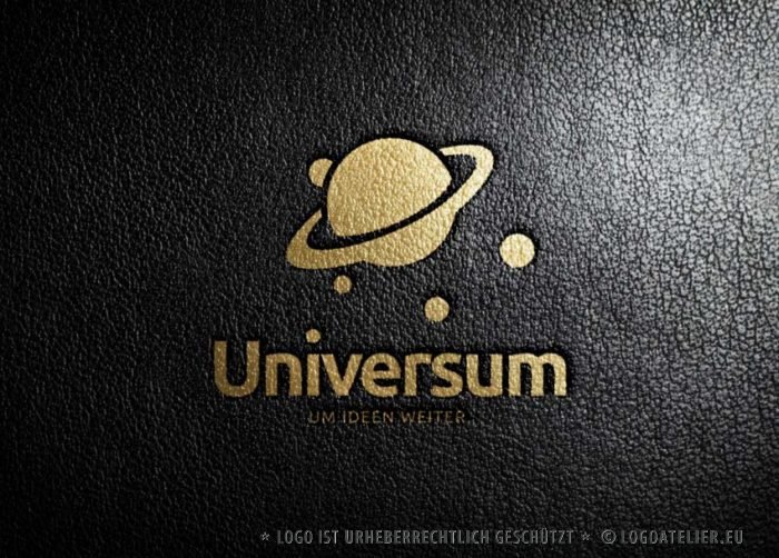 Logo Planeten Universum Weltall Weite Monde Vielfalt Cooles Logo kaufen LogoShop LogoAtelier