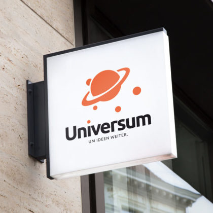 Logo Planeten Universum Weltall Weite Monde Vielfalt Cooles Logo kaufen LogoShop LogoAtelier