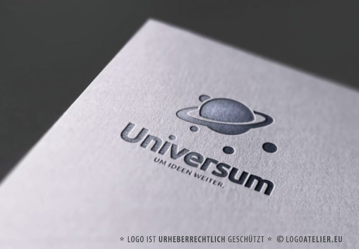 Logo Planeten Universum Weltall Weite Monde Vielfalt Cooles Logo kaufen LogoShop LogoAtelier