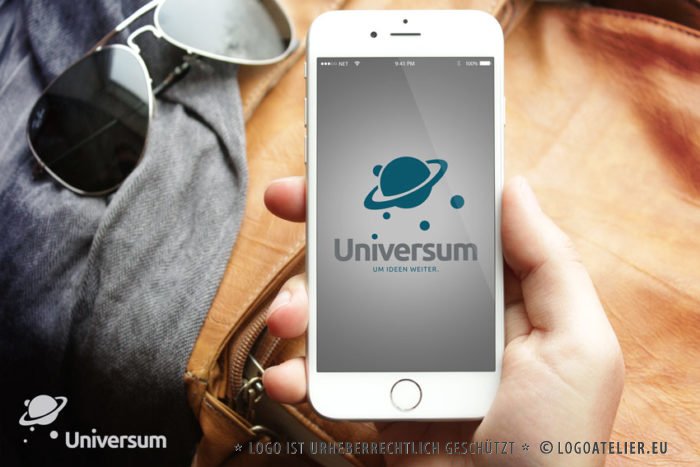 Logo Planeten Universum Weltall Weite Monde Vielfalt Cooles Logo kaufen LogoShop LogoAtelier