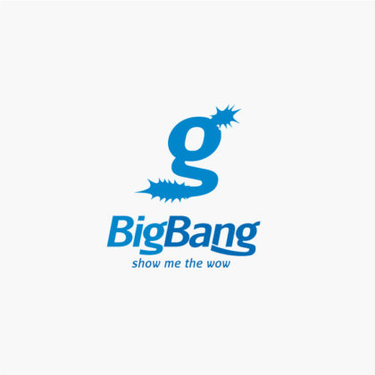 Logo kaufen Buchstabe G Knall Effekt Jung Dynamisch Sterne BigBang Sensation Wow LogoShop Cooles Logo kaufen LogoAtelier