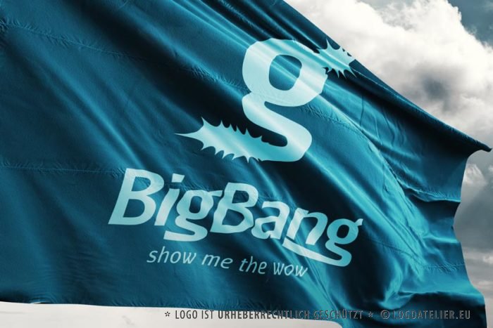 Logo kaufen Buchstabe G Knall Effekt Jung Dynamisch Sterne BigBang Sensation Wow LogoShop Cooles Logo kaufen LogoAtelier