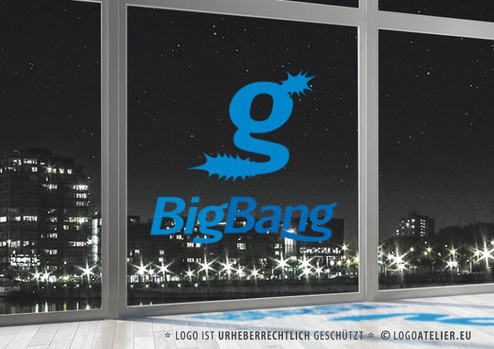 Logo kaufen Buchstabe G Knall Effekt Jung Dynamisch Sterne BigBang Sensation Wow LogoShop Cooles Logo kaufen LogoAtelier